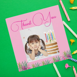 Cartão De Agradecimento Sob O Mar, Foto Da Mereia Mágica, Aniversário