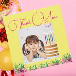 Cartão De Agradecimento Sob O Mar, Foto Da Mereia Mágica, Aniversário