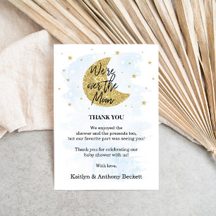 Cartão De Agradecimento Sobre A Lua  Chá de fraldas