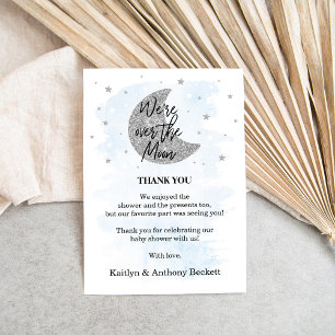 Cartão De Agradecimento Sobre A Lua   Chá de fraldas para rapazes