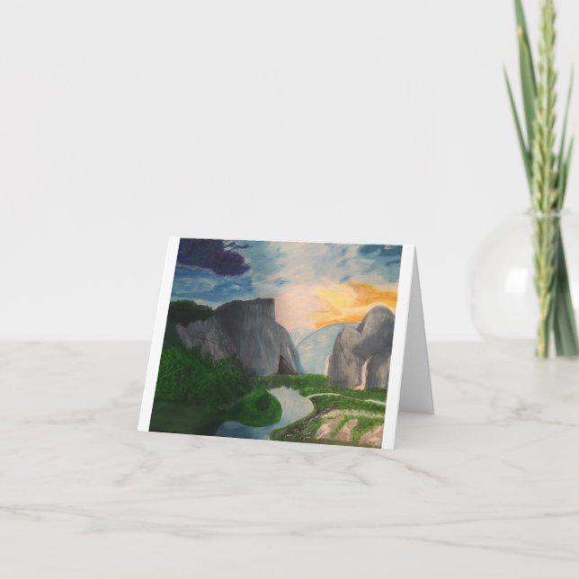 Cartão De Agradecimento Sobre a Montanha (Frente)