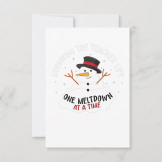 Cartão De Agradecimento Sobrevivendo à Vida do Professor Um Derreter De Ca