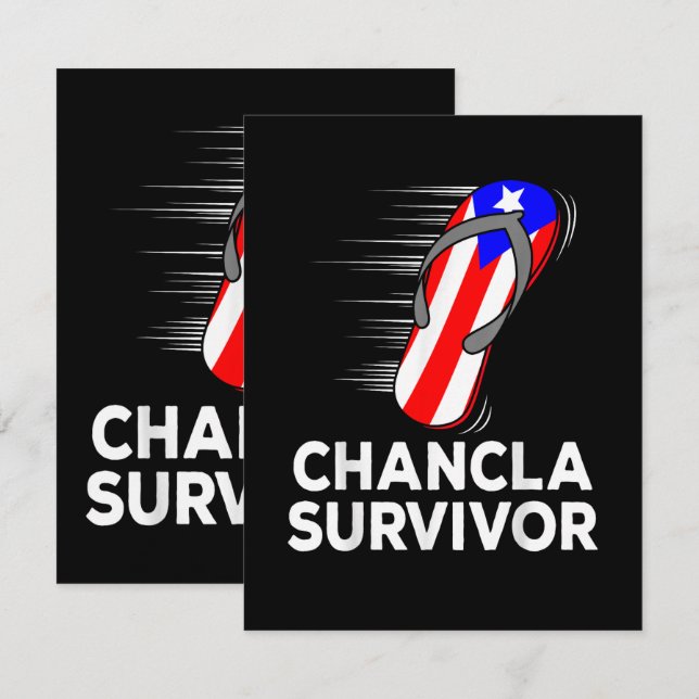Cartão De Agradecimento Sobrevivente de Chancla (Frente/Verso)
