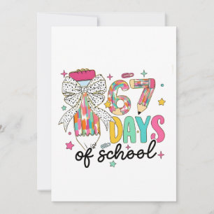 Cartão De Agradecimento Sobrevivi 67 Dias de Escola 100 Dias de Escola