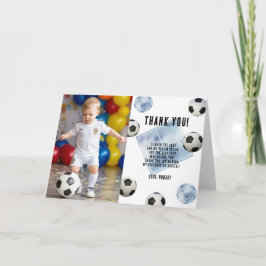Cartão De Agradecimento Soccer First Year Down Birthday Thank you
