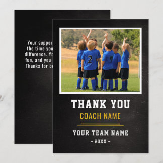 Cartão De Agradecimento Soccer Football Team Coach Thank You Photo 