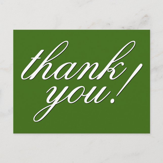 Cartão de agradecimento sofisticado e glamoroso (Frente)