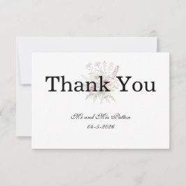 Cartão De Agradecimento Soft Blooms Spring Floral Thank You card