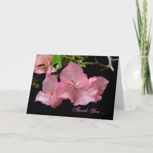 Cartão De Agradecimento Soft Pink Bouganvilla Thank You Card