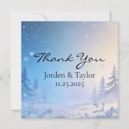 Cartão De Agradecimento Soft Winter Daydream Thank You Cards