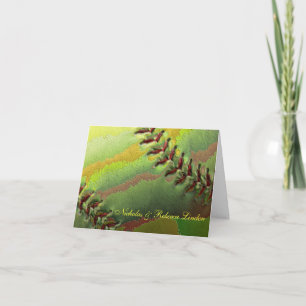 Cartão De Agradecimento Softball Sports Wedding Theme Thank You Card