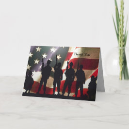 Cartão De Agradecimento Soldado Militar Patriótico Obrigado Personalizado