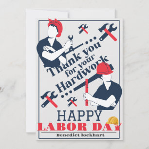 Cartão De Agradecimento Solidariedade Trabalhadora Unity Labour Day com ba