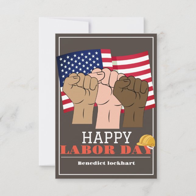 Cartão De Agradecimento Solidariedade Trabalhadora Unity Labour Day com ba (Frente)