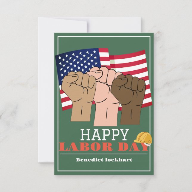 Cartão De Agradecimento Solidariedade Trabalhadora Unity Labour Day com ba (Frente)