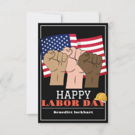 Cartão De Agradecimento Solidariedade Trabalhadora Unity Labour Day com ba