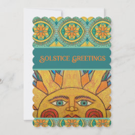 Cartão De Agradecimento Solstice Saudações Sun Mandala