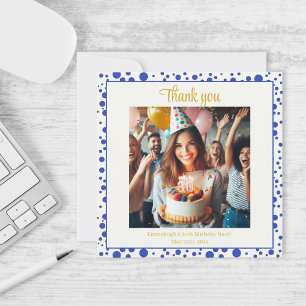 Cartão De Agradecimento Sombras de Púrpura: Uma Bash de Aniversário Azul-V