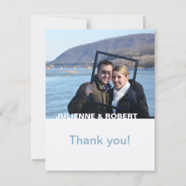 Cartão De Agradecimento Somente você | Foto Moderna Casamento Obrigado