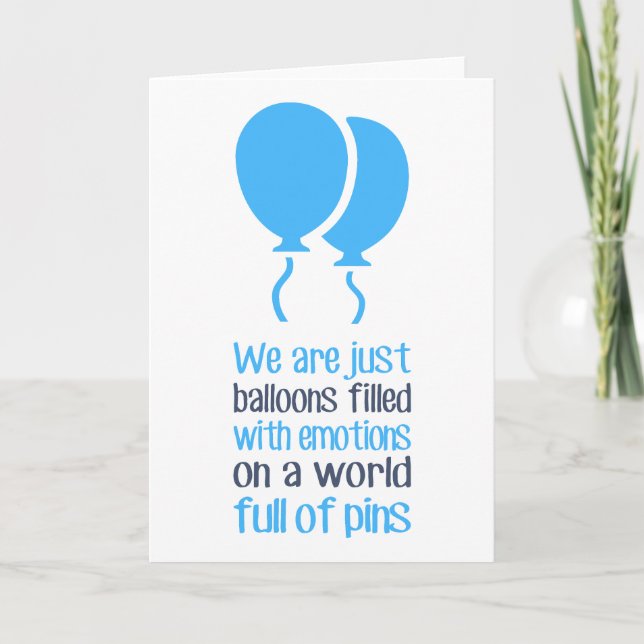 Cartão De Agradecimento Somos apenas balões (Frente)