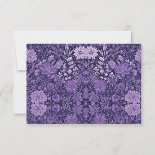 Cartão De Agradecimento Sonho Roxo Design Botânico Elegante 