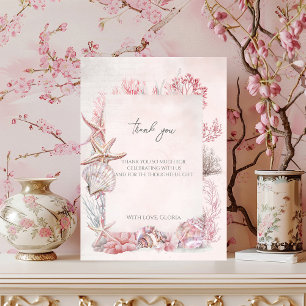 Cartão De Agradecimento Sonho sob o Chá de fraldas do mar