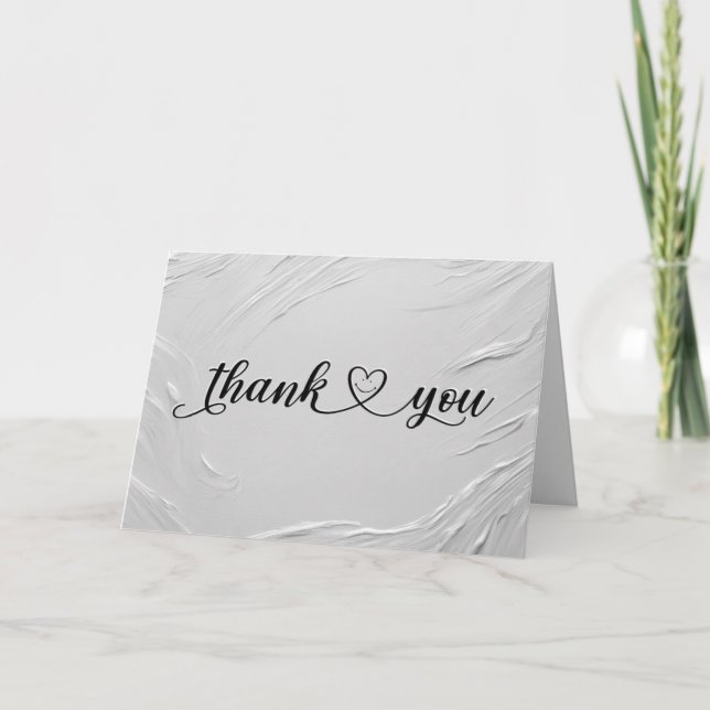 Cartão De Agradecimento Sorriso, Obrigado Coração (Frente)