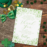 Cartão De Agradecimento Sorte na Rua do Amor. Chá de panela do Dia de Patr<br><div class="desc">Diga obrigado seu estilo com esse chá de panela moderno e muito moderno ou com cartas de agradecimento. Esta design é fácil de personalizar com sua redação de evento especial e seus convidados ficarão entusiasmados quando eles virem esse obrigado fabuloso. Itens correspondentes podem ser encontrados na coleção.</div>