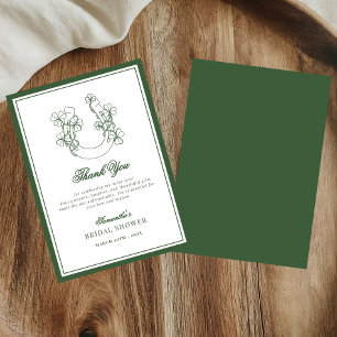 Cartão De Agradecimento Sortuda no Amor Trevo de Quatro Folhas Chuva de Bê