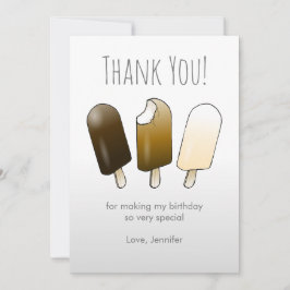 Cartão De Agradecimento Sorvete