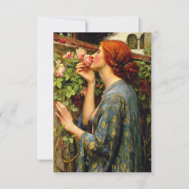 Cartão De Agradecimento Soul of the Rose John William Waterhouse (Frente)