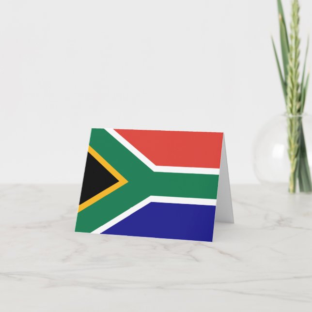 Cartão De Agradecimento South Africa Flag (Frente)