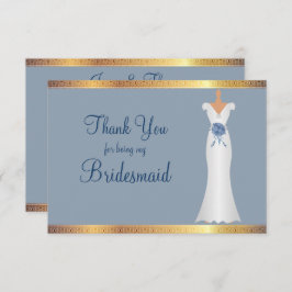 Cartão De Agradecimento Southern Charm, Bridesmaid Obrigado