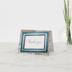 Cartão De Agradecimento Southern Country Blue Rustic Thank You Cards