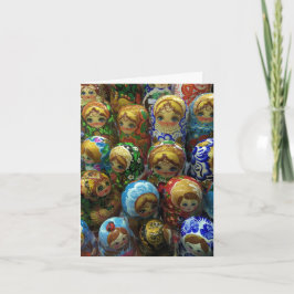 Cartão De Agradecimento Souvenir Matryoshka Dolls Obrigado