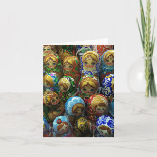 Cartão De Agradecimento Souvenir Matryoshka Dolls Obrigado