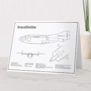 Cartão De Agradecimento SpaceShipOne - Planos de desenho de plano de avião
