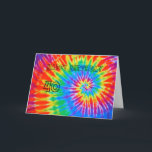 Cartão De Agradecimento Spiral Rainbow Tie Dye 40th Happy Birthday Card<br><div class="desc">"Spiral Rainbow Tie Dye" 40º Cartão de Aniversário Feliz de Groovy Compro. Esta design de corante espiral colorida da gravata arco-íris é tão ranhosa! O texto é facilmente personalizável para qualquer idade ou ocasião.</div>