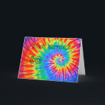 Cartão De Agradecimento Spiral Rainbow Tie Dye 60th Happy Birthday Card<br><div class="desc">"Spiral Rainbow Tie Dye" 60º Cartão de Aniversário Feliz de Groovy Compro. Esta design de corante espiral colorida da gravata arco-íris é tão ranhosa! Perfeito para um bom aniversário,  mas é facilmente personalizável para qualquer idade e ocasião.</div>