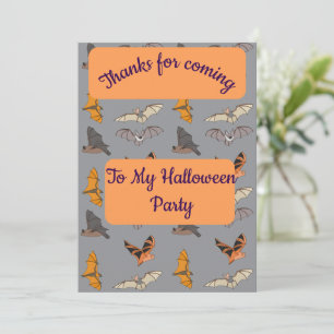 Cartão de agradecimento Spooky Bats Feliz Hallowee