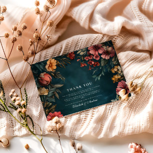 Cartão De Agradecimento Spooky Glam Wedding