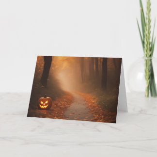 Cartão De Agradecimento Spooky Halloween Woods