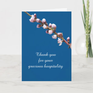 Cartão De Agradecimento Spring Blossoms Template Hospitality Card
