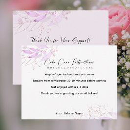 Cartão De Agradecimento Spring Botanical Farmers Market Cake Care