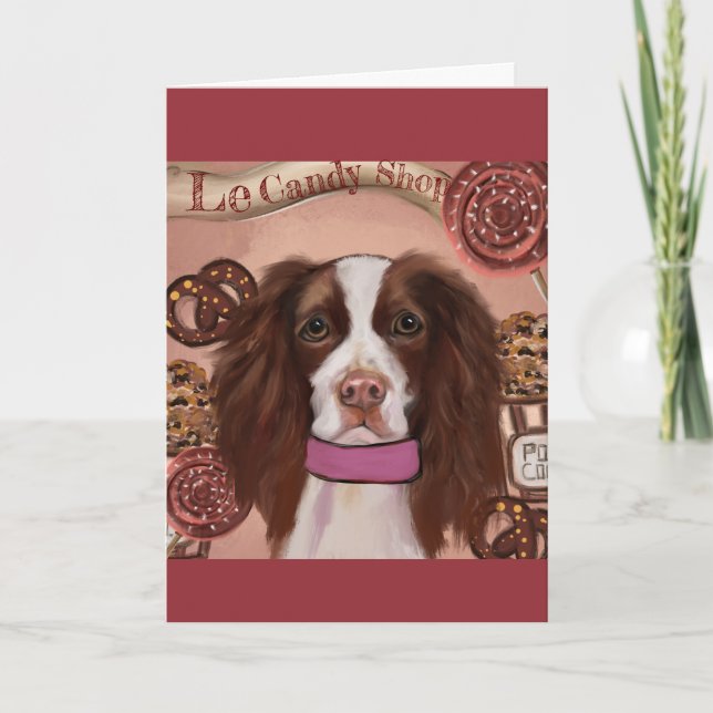 Cartão De Agradecimento Springer Spaniel Inglês    (Frente)