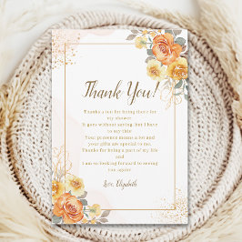 Cartão De Agradecimento Springtime Bridal Shower Featuring Orange Blossoms