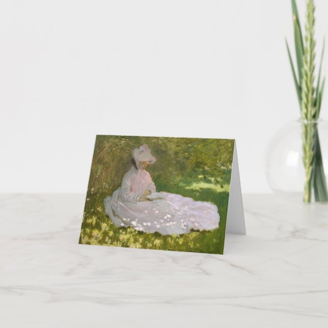 Cartão De Agradecimento Springtime - Claude Monet (Frente)