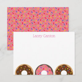 Cartão De Agradecimento Sprinkles Rosquinha Placas de Nota Personalizadas