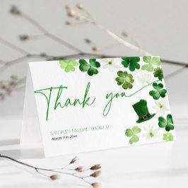 Cartão De Agradecimento St. Patricks Day Bridal Shower Thank You