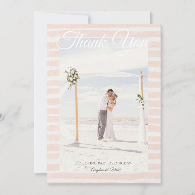 Cartão De Agradecimento St. Tropez Destination Wedding  (Frente)